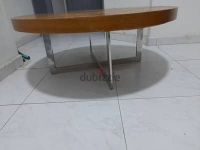 Center Tables round shape wooden with steel frame