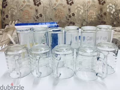 High quality Glass - 6 pieces and Mugs - 3 pieces