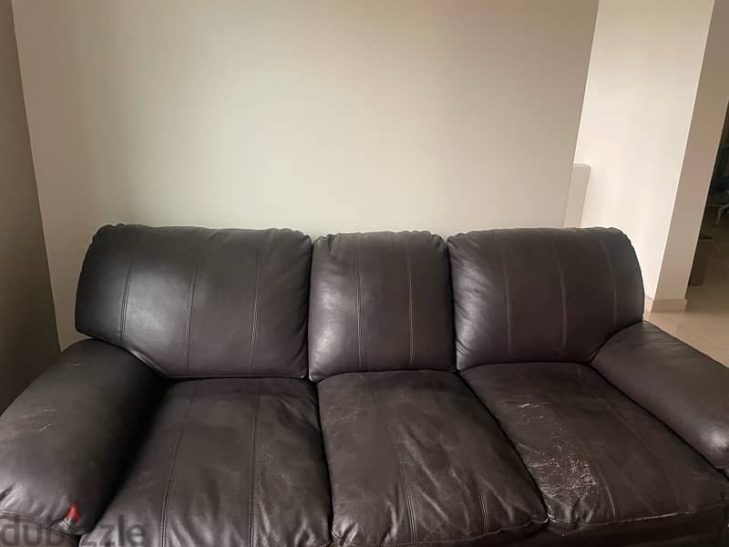 leather 3 set couches 2