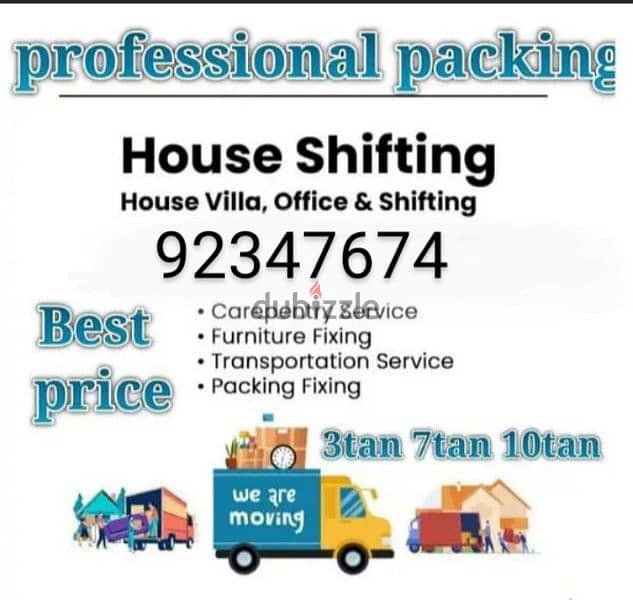 Truck is available for House Shifting and any kind of Work andfor Rent 0