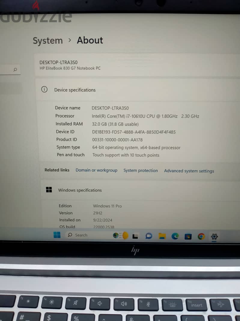 CORE i7 32GB RAM 512GB SSD TOUCH 10th GENERATION HP ELITEBOOK 830 G7 1