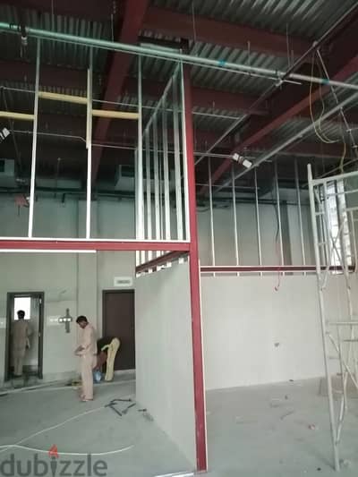 we do gypsum & cement board partition and ceiling work