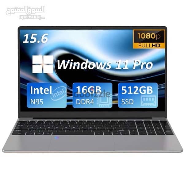 New Laptop 16GB RAM 512GB SSD Intel N95 Fingerprint 3