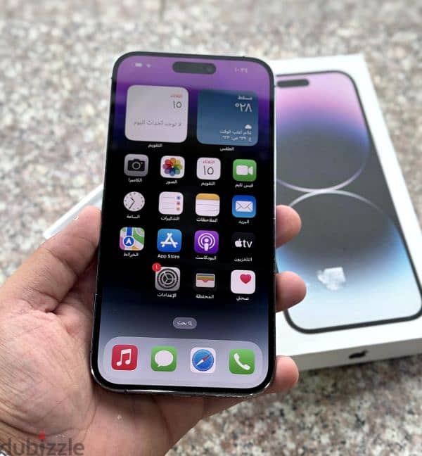 عرض خااص : iPhone 14 pro max 256gb هاتف نظيف جدا بحالة الوكالة 10