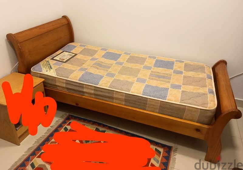 Single bed with mattress 0