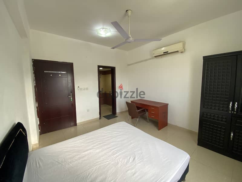 Fully Furnished Spacious Room with Attached Bathroom in Al Ghubrah 2