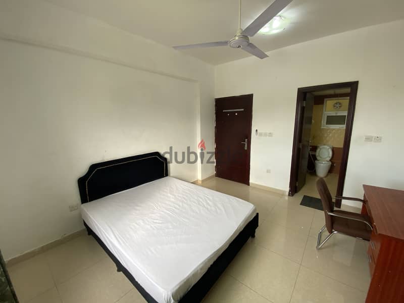 Fully Furnished Spacious Room with Attached Bathroom in Al Ghubrah 3