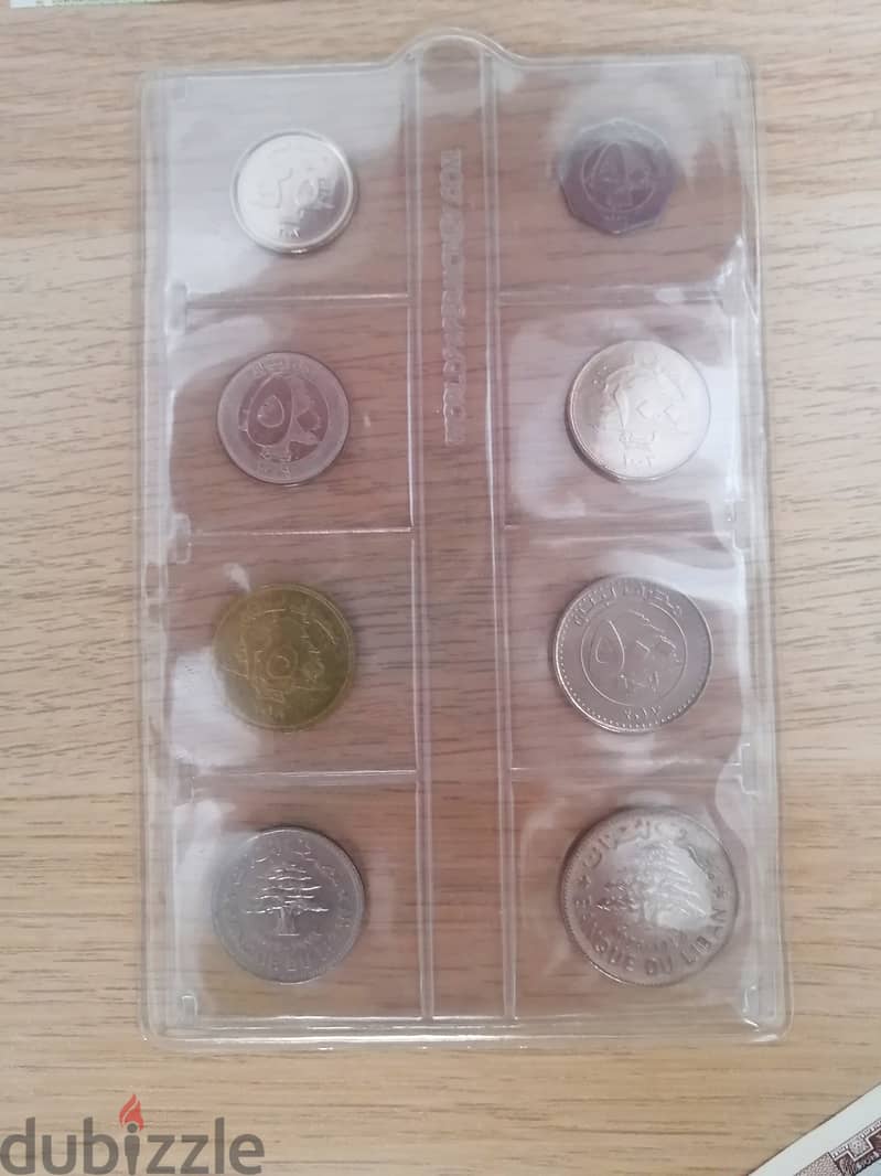 Banknotes and coins from Lebanon عملات لبنانية قديمة 2