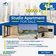 for sell stodio flat at Hawana salalah free hold 0