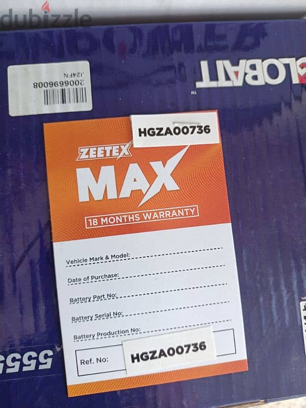 Zeetex Max 18 months warrenty special battery (Made in Malaysia ) 2