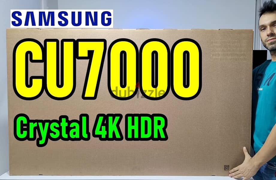 Samsung LED 55" Box Packed New CU7000 شاشة سامسونج LED مقاس 55 بوصة جد 0