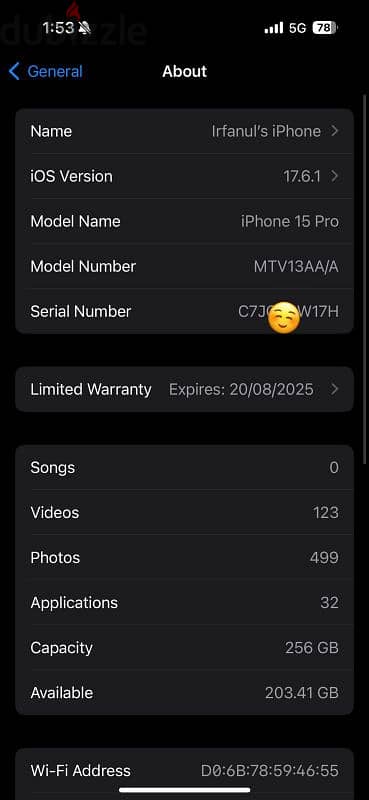 Iphone 15 Pro 256 GB. 4