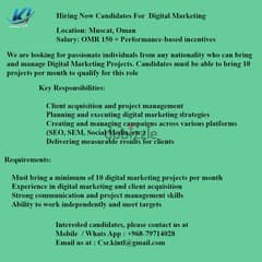 Hiring Now Candidates For  Digital Marketing 0