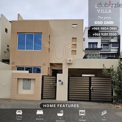 Luxury villa in al qurm 29 for rent ,price 650 OMR