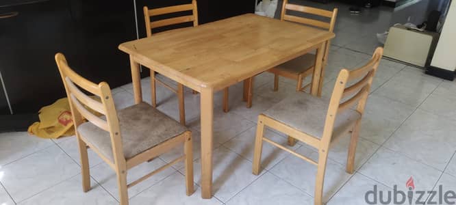 dining table with 4 tables