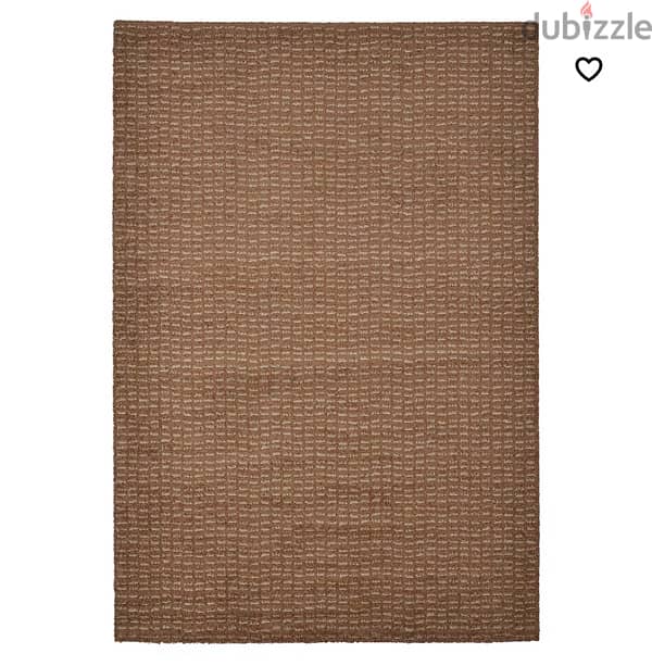 Rug, low pile, light brown, 133x195 cm 1