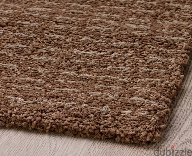 Rug, low pile, light brown, 133x195 cm 2