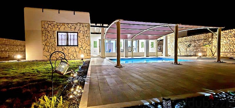 new privat ville in Jebel Sifah Resort for sale, 3 Rooms. covered pool 2