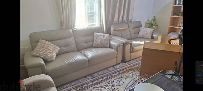 Leather Sofa set  3+2  ( 5 seater)  Home Center