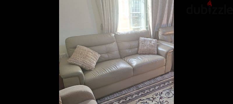 Leather Sofa set  3+2  ( 5 seater)  Home Center 2