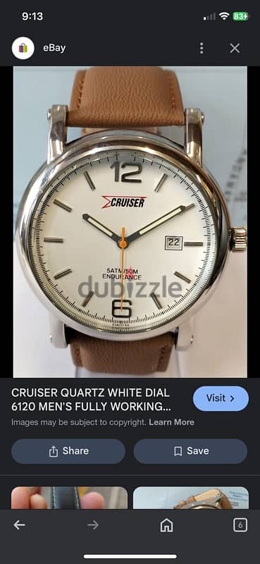 CRUISER white analog watch original 5