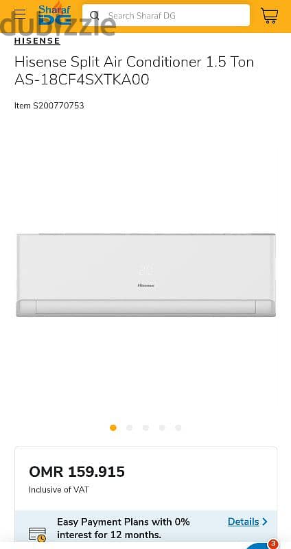 Hisense Split Air Conditioner 1.5 Ton 4