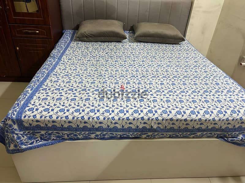 King Size Bed and Mattress AND Wooden Dining Table with 4 wooden chair 3