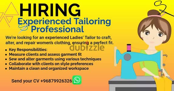 LOOKING FOR EXPERIENCED TAILOR