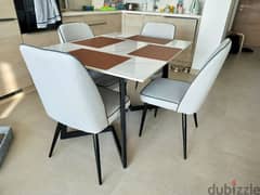 New dining set (4 seats) / طقم طعام جديد (4 مقاعد) 0