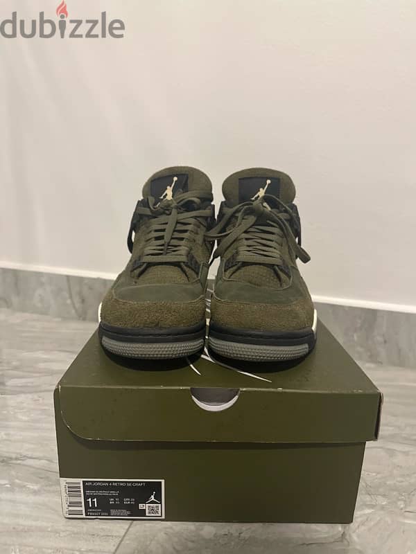 Jordan 4 craft olive 1