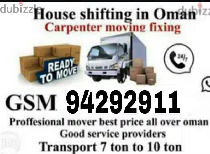 Movers house shifting Carpenter3,7,10 ton vehicles شحن۔ نقل عام آثاث 0