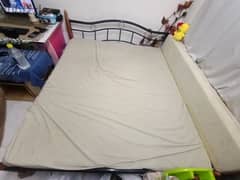 king size bed with mattress,small cupboard 0