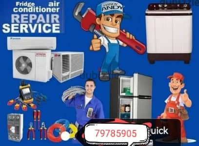 Ac fridge Automatic washing machine and rafegrater Home Repairing