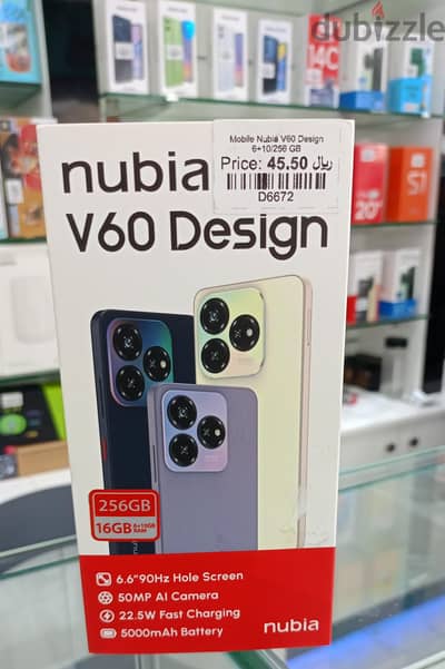 Mobile Nubia V60 Design 6+10 GB RAM 256 GB Storage