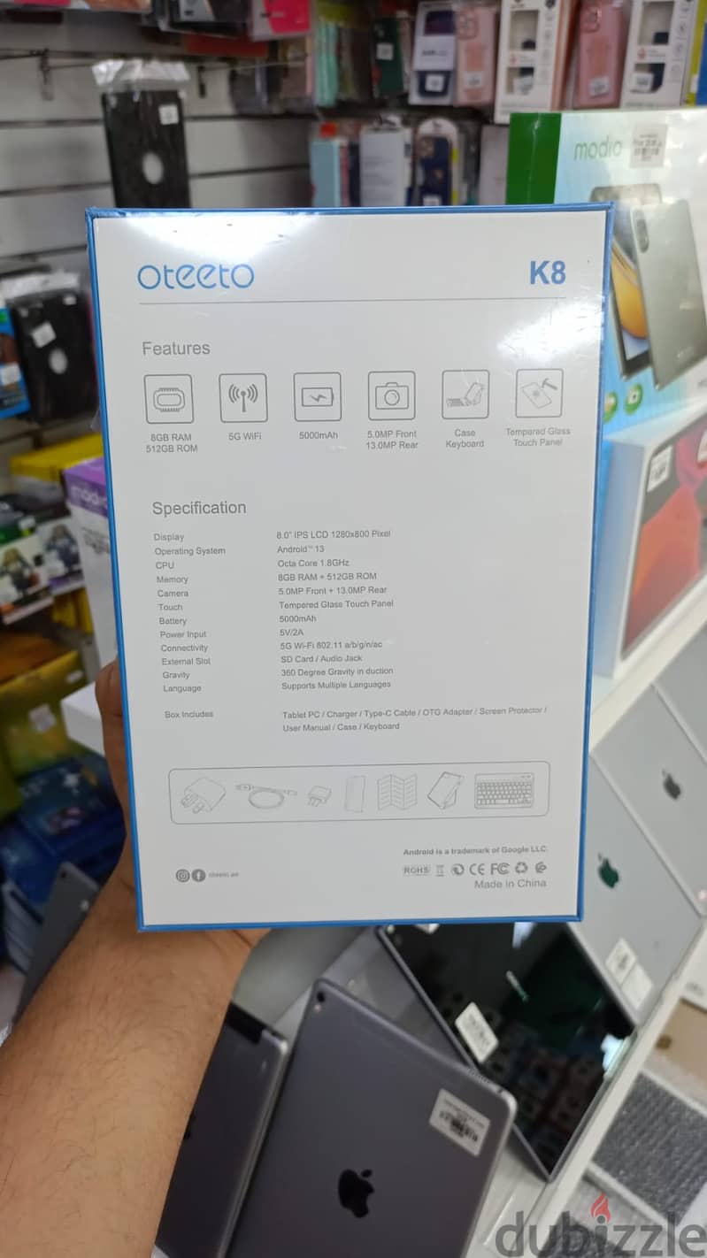 Oteeto Tablet K8 8 GB RAM 512 GB Storage 1