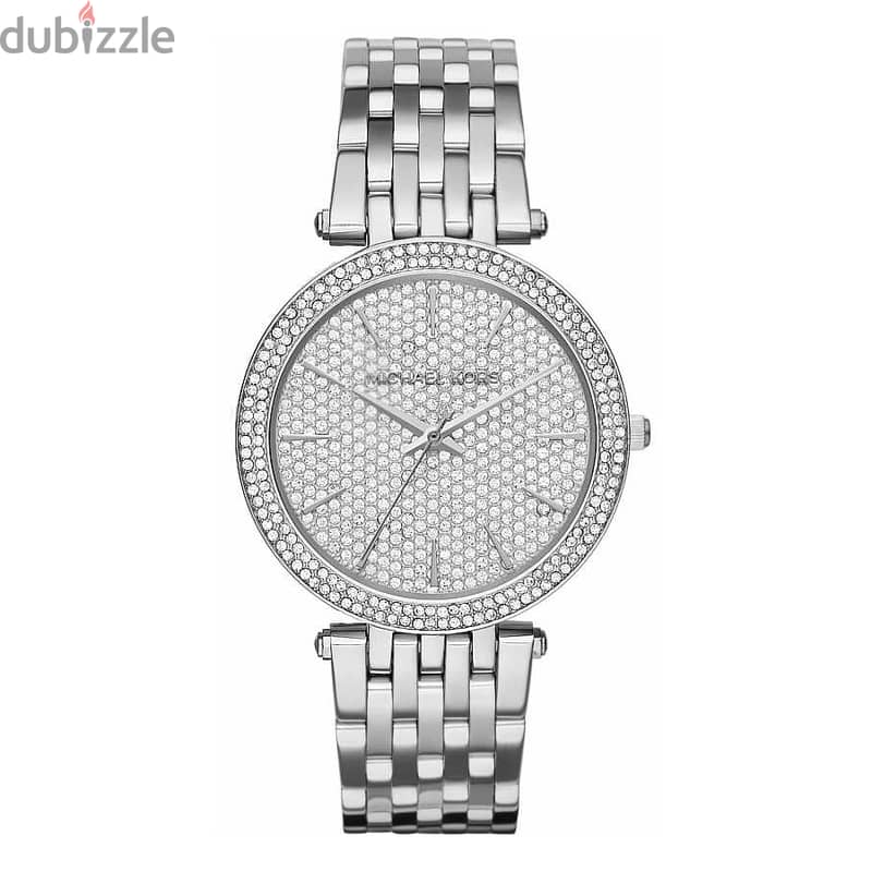 ORIGINAL Michael Kors Darci Silver Crystal Dial Women's Watch 6