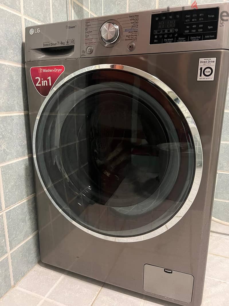 well maintained LG washing machine cum dryer 1