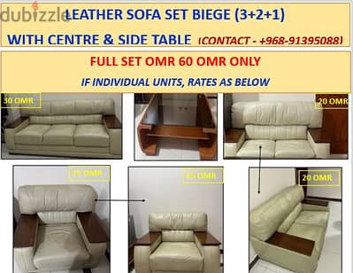 GOOD CONDITION LEATHER SOFA SET