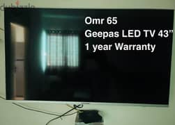 Geepas LED TV 43” - 1 year Warranty & TV Wall Mount Bracket 26”-60” 0