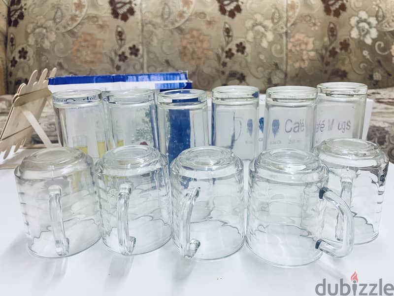 High quality Glass - 6 pieces And Mugs -3 pieces 0