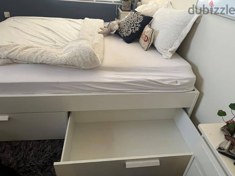 ikea king bed with storage 0