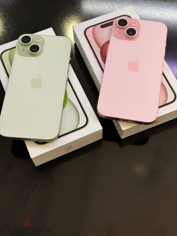 iPhone 15 GB128 green and pink colour is available used 2