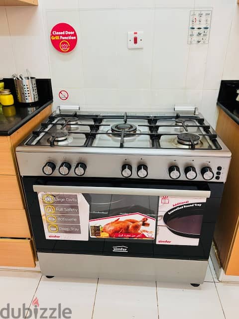 Simfer Cooking range with 5 burner, Ovan and Grill 2