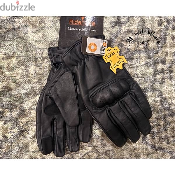 Men’s  Gloves - Genuine black leather 6