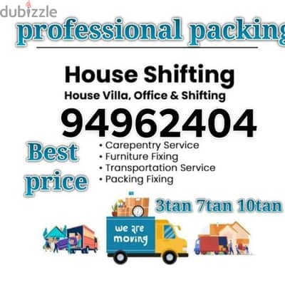 House shiffting office shiffting furniture fixing transport