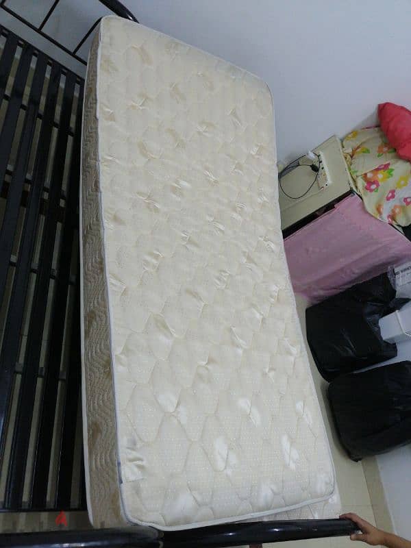 sell of single bed 2 nos and raha mattresses 2 nos. 2