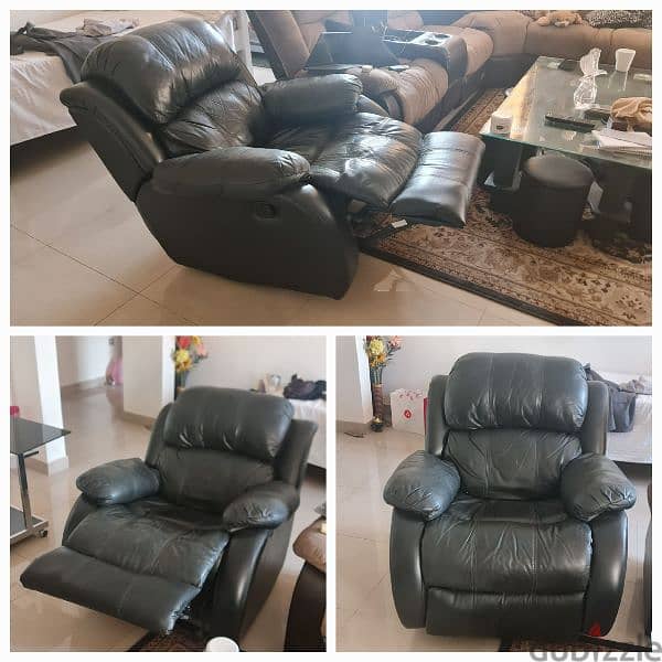 Recliner Sofa - premium quality leather 0