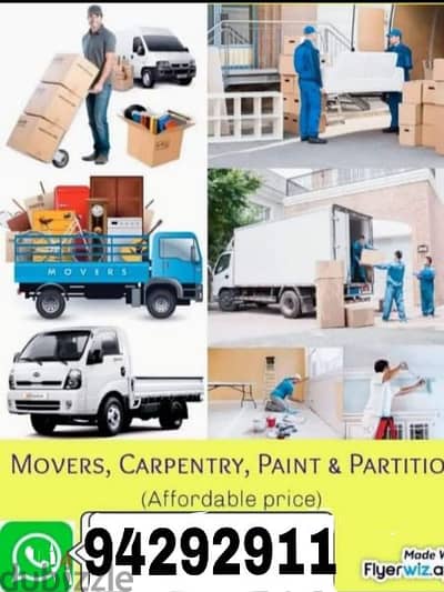 Muscat Mover packer shiffting carpenter furniture TV curtains fixing