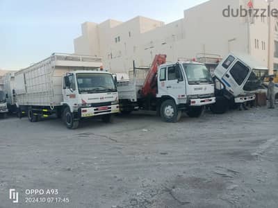 for rent trucks monthly or daily ours service available all oman