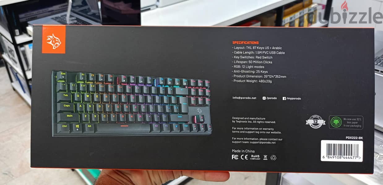 Porodo Gaming TKL Mechanical Keyboard 2